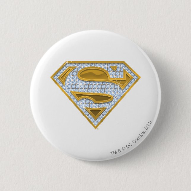Supergirl Blue Jewels 6 Cm Round Badge (Front)