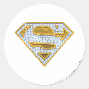 Supergirl Blue Jewels Classic Round Sticker