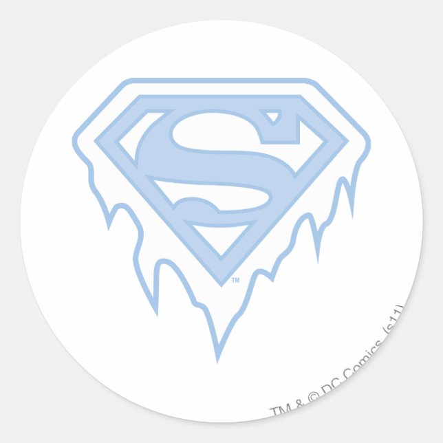Supergirl Blue Logo Classic Round Sticker (Front)
