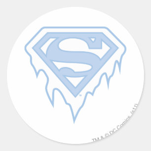 Supergirl Blue Logo Classic Round Sticker