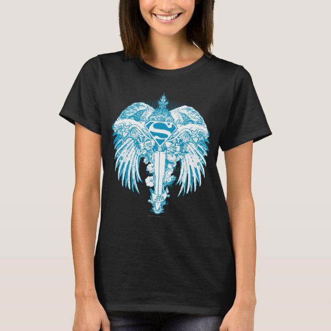 Supergirl Blue Wings T-Shirt (Front)