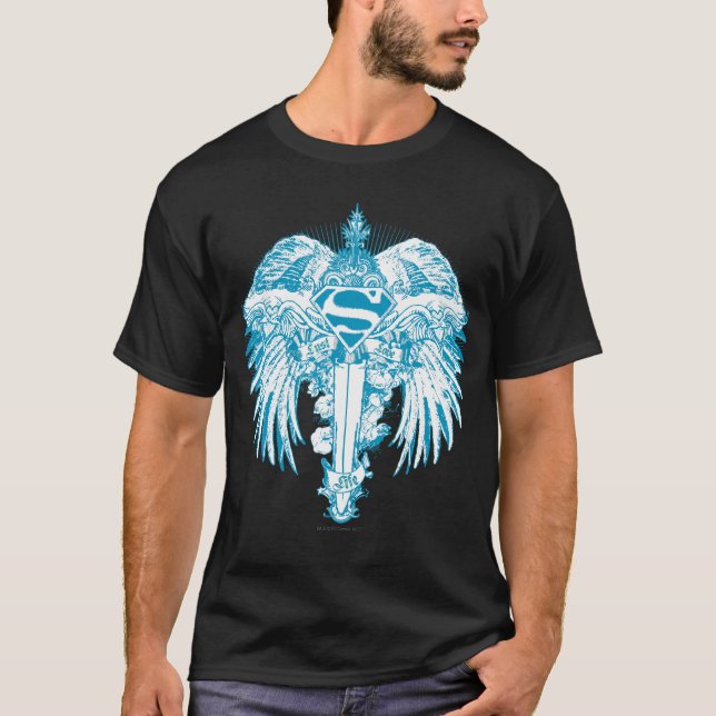 Supergirl Blue Wings T-Shirt (Front)