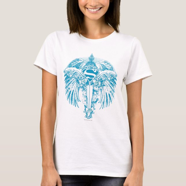 Supergirl Blue Wings T-Shirt (Front)