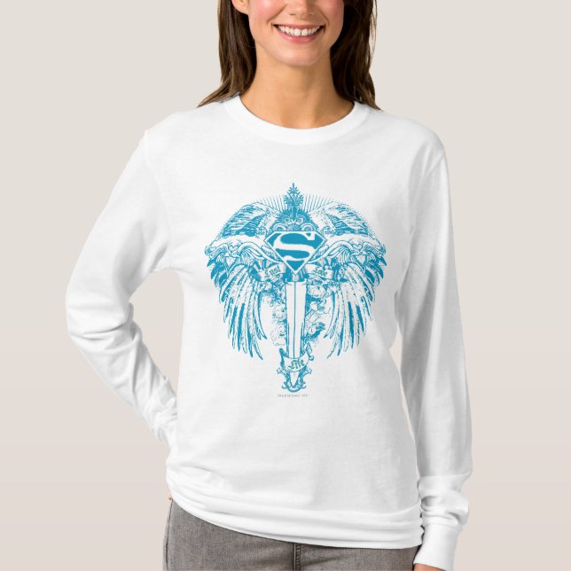 Supergirl Blue Wings T-Shirt (Front)