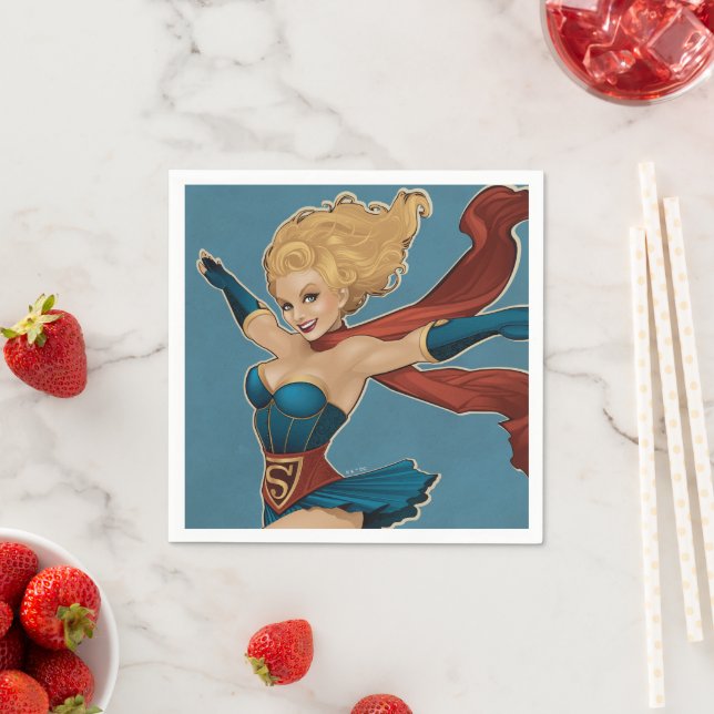Supergirl Bombshell Napkin (Insitu)