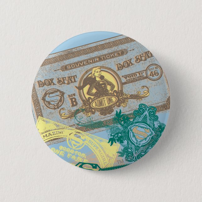 Supergirl Box Seat Blue 6 Cm Round Badge (Front)