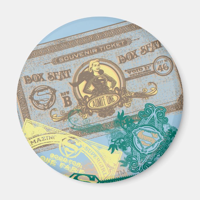 Supergirl Box Seat Blue Magnet (Front)