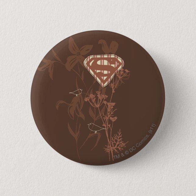 Supergirl Brown Bird 6 Cm Round Badge (Front)