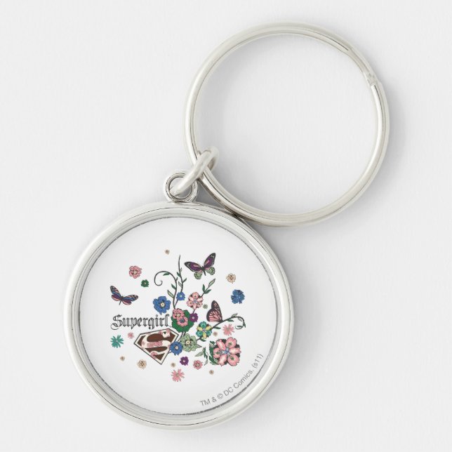 Supergirl Butterflies Key Ring (Front)