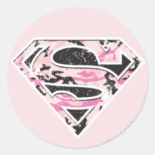 Supergirl Camouflage Logo Classic Round Sticker