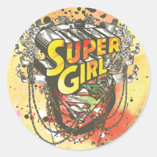 Supergirl Chains Classic Round Sticker