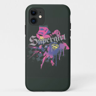 Supergirl Chequered Splatter iPhone 11 Case