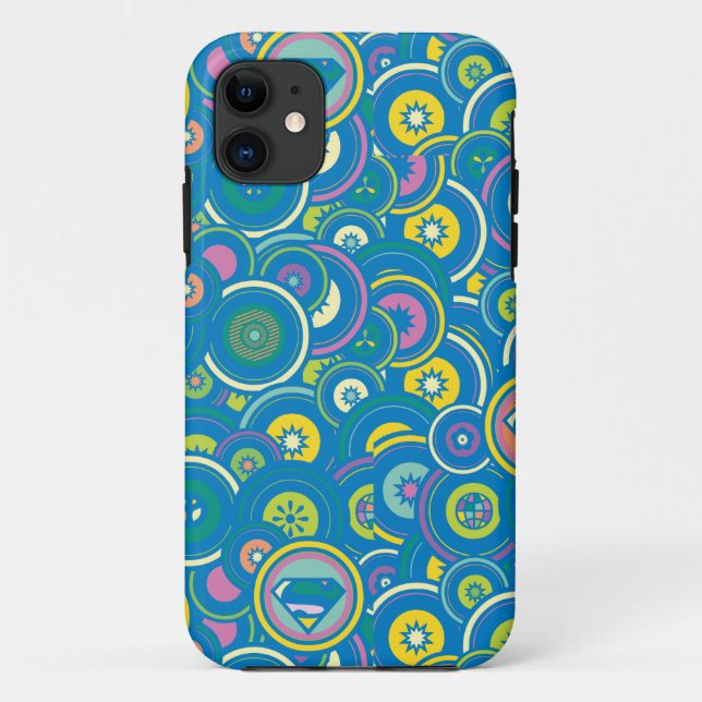 Supergirl Circle Blue Pattern Case-Mate iPhone Case (Back)