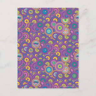Supergirl Circle Purple Pattern Postcard