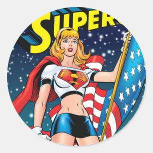 Supergirl Classic Round Sticker
