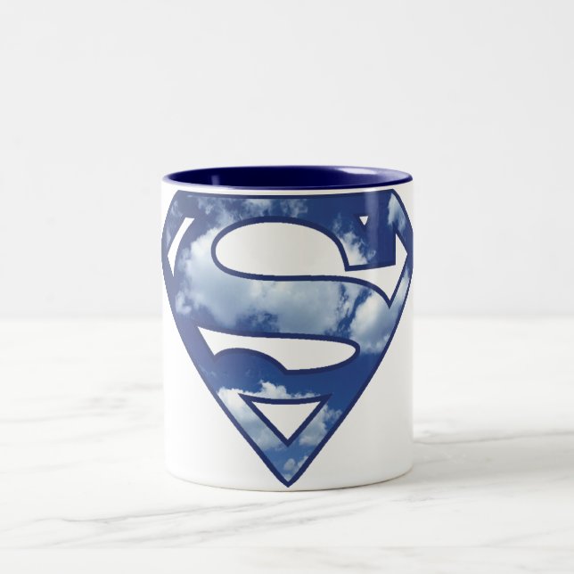 Supergirl Cloud Logo Two-Tone Coffee Mug (Center)