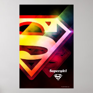 Supergirl Colorful Logo Poster
