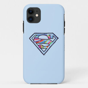 Supergirl Colorful Sketch Logo iPhone 11 Case