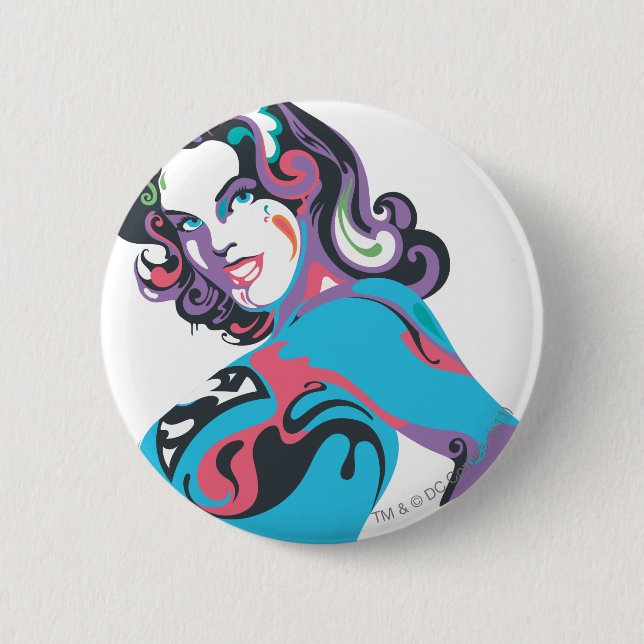 Supergirl Colour Splash Pose 1 6 Cm Round Badge (Front)