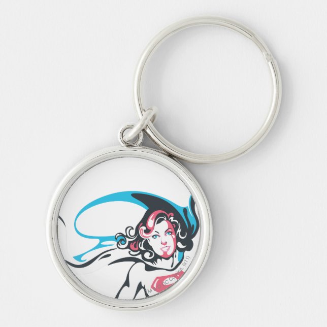 Supergirl Colour Splash Pose 2 Key Ring (Front)