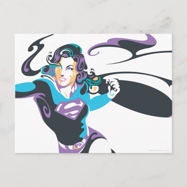 Supergirl Colour Splash Pose 4 Postcard (Front)