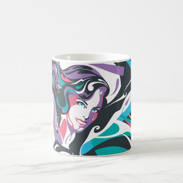 Supergirl Colour Splash Swirls 2 Coffee Mug (Center)
