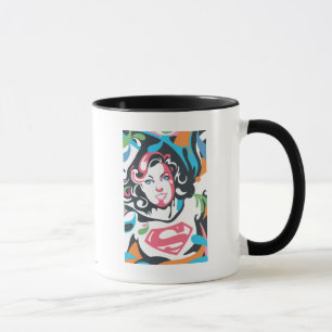 Supergirl Colour Splash Swirls 3 Mug