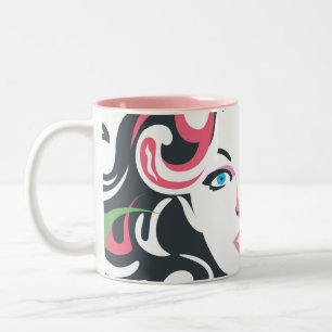 Supergirl Colour Splash Swirls 3 Two-Tone Coffee Mug