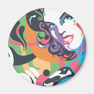 Supergirl Colour Splash Swirls 4 Magnet