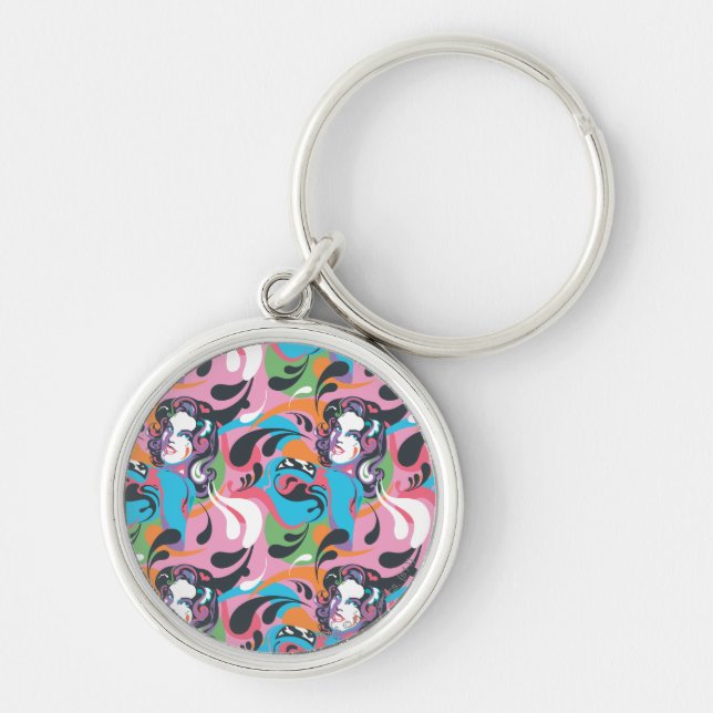 Supergirl Colour Splash Swirls Pattern 2 Key Ring (Front)