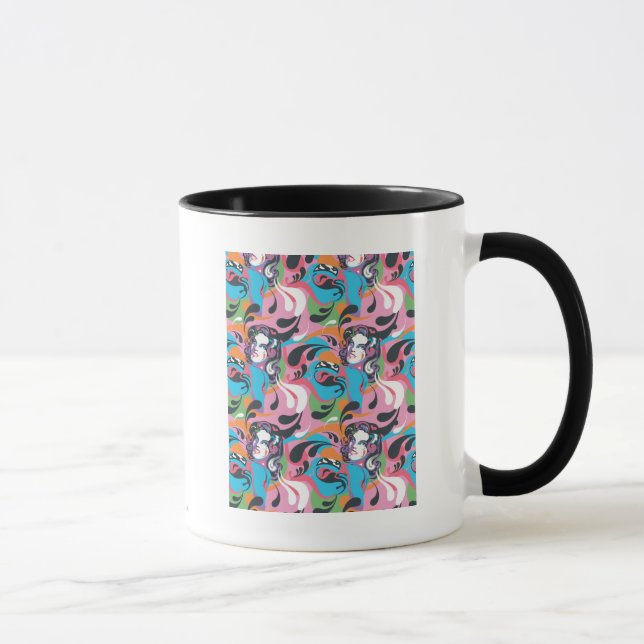 Supergirl Colour Splash Swirls Pattern 2 Mug (Right)