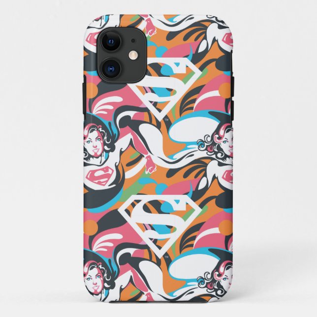 Supergirl Colour Splash Swirls Pattern 4 Case-Mate iPhone Case (Back)