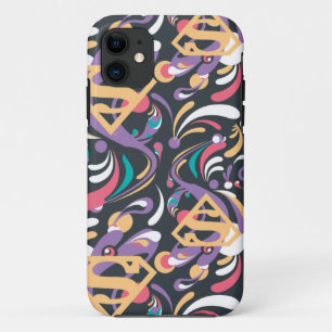Supergirl Colour Splash Swirls Pattern 8 iPhone 11 Case