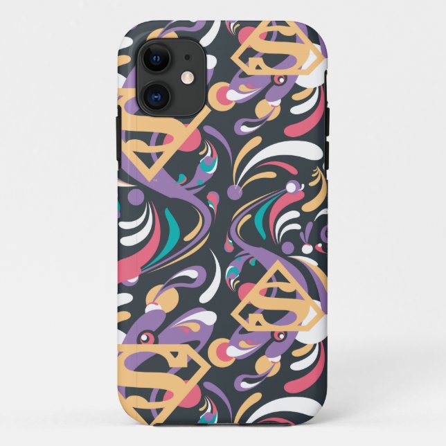 Supergirl Colour Splash Swirls Pattern 8 Case-Mate iPhone Case (Back)