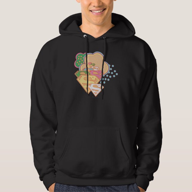 Supergirl Colourful Cloud Logo Hoodie (Front)