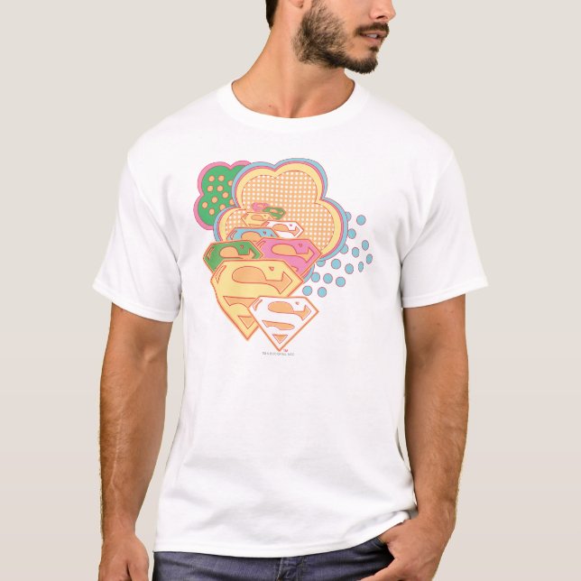 Supergirl Colourful Cloud Logo T-Shirt (Front)