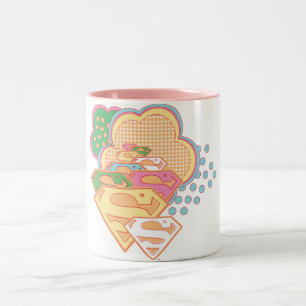 Supergirl Colourful Cloud Logo Two-Tone Coffee Mug