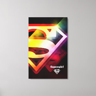 Supergirl Colourful Logo Canvas Print