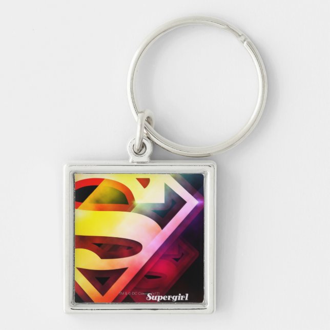 Supergirl Colourful Logo Key Ring (Front)