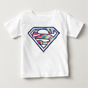 Supergirl Colourful Sketch Logo Baby T-Shirt