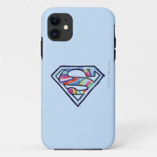 Supergirl Colourful Sketch Logo iPhone 11 Case