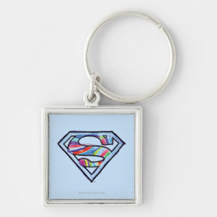Supergirl Colourful Sketch Logo Key Ring