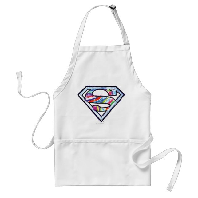 Supergirl Colourful Sketch Logo Standard Apron (Front)