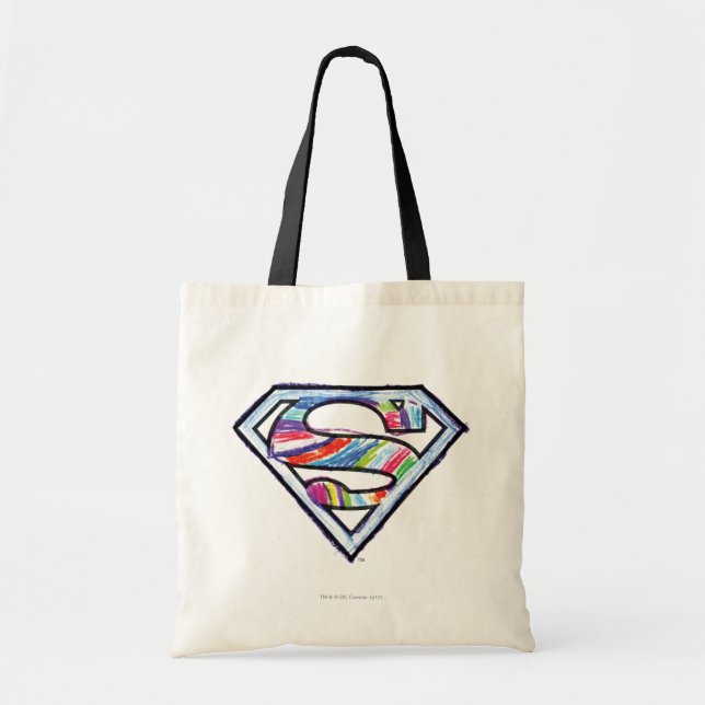 Supergirl Colourful Sketch Logo Tote Bag (Front)
