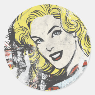 Supergirl Comic Capers 1 Classic Round Sticker
