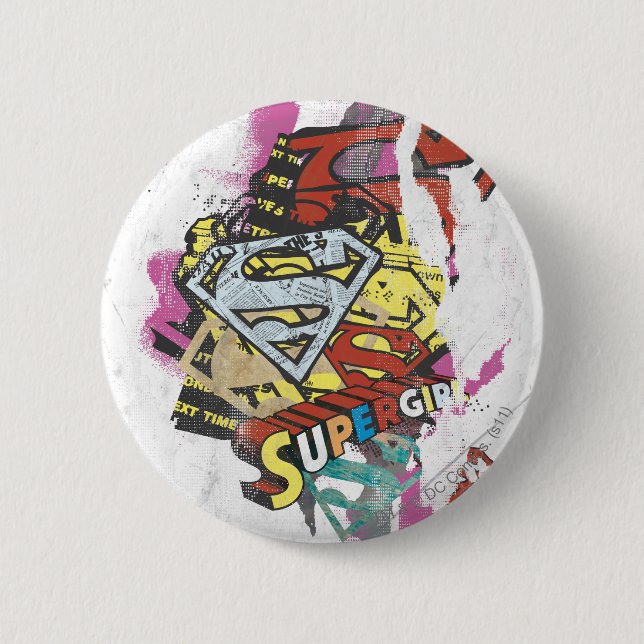 Supergirl Comic Capers 4 6 Cm Round Badge (Front)