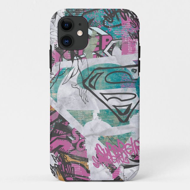 Supergirl Comic Capers Pattern 11 Case-Mate iPhone Case (Back)
