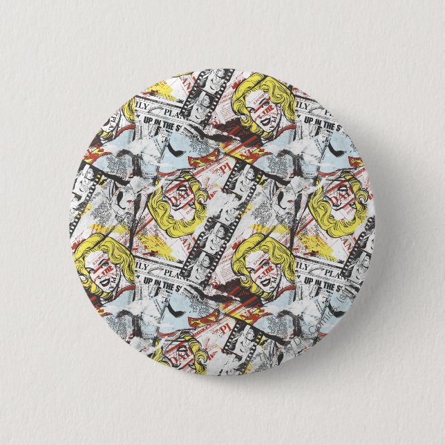 Supergirl Comic Capers Pattern 2 6 Cm Round Badge (Front)