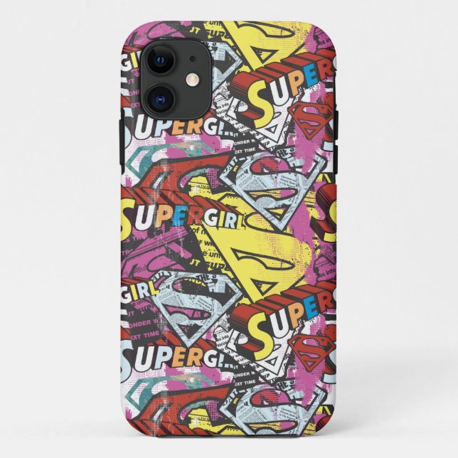 Supergirl Comic Capers Pattern 4 Case-Mate iPhone Case (Back)