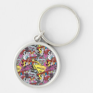Supergirl Comic Capers Pattern 4 Key Ring
